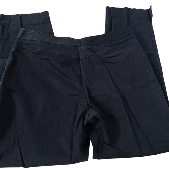 Worthington Stretch Black Ankle Length Dress Slacks SZ 8 Flat Front Slim - Picture 4 of 11